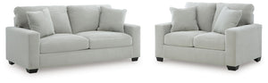 Greenbriar - Living Room Set #lightgray #2pc.sofa,loveseat