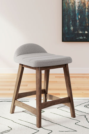 Lyncott - Upholstered Barstool (Set of 2) #lightgray