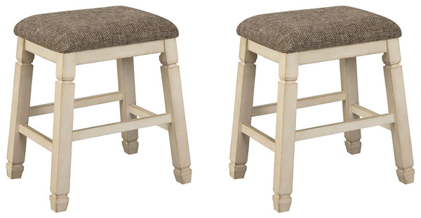 Bolanburg - Taburete tapizado (juego de 2) - Beige