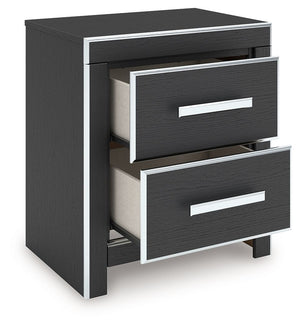 Zuraleus - Two Drawer Night Stand #black