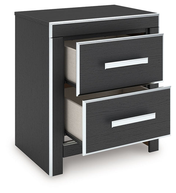 Zuraleus - Two Drawer Night Stand #black