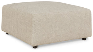 Edenfield - Oversized Accent Ottoman #beige