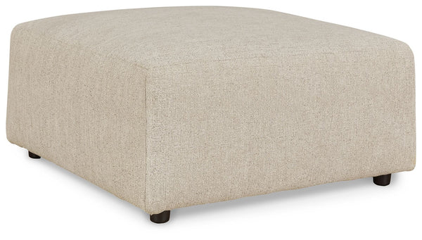 Edenfield - Oversized Accent Ottoman #beige