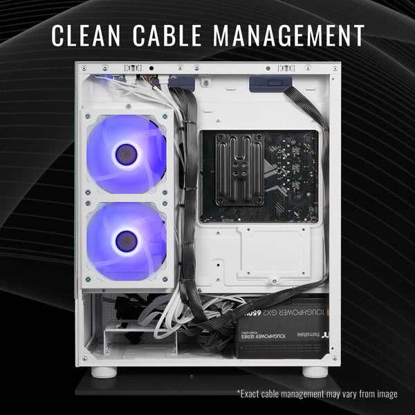 Thermaltake - LCGS Vista R66 Gaming Desktop AMD Ryzen 5 5600 2024, 16GB RGB Memory, AMD Radeon RX 6600, 1TB NVMe M.2, Wifi - White
