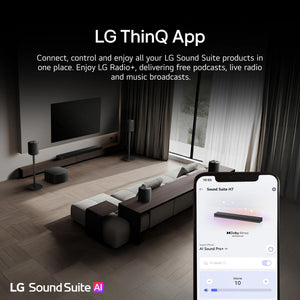 LG - Sound Suite H7 Soundbar with Dolby Atmos FlexConnect - Black