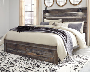 Drystan - Panel Bed #king #2drawers