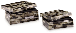 Ellford - Caja (Set de 2) - Negro / Marrón / Crema
