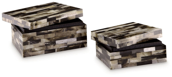 Ellford - Caja (Set de 2) - Negro / Marrón / Crema