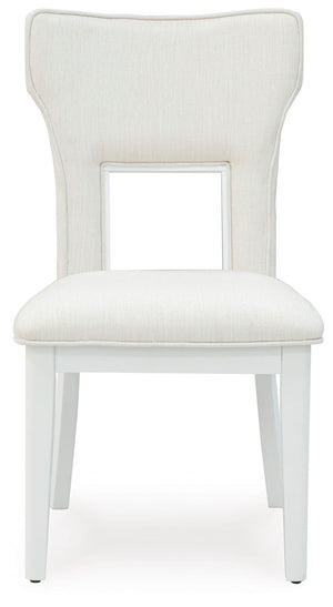 Chalanna - Silla de comedor tapizada (Juego de 2) - Blanca