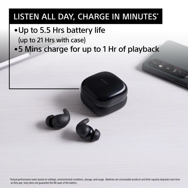 Sony - LinkBuds Fit True Wireless Noise Cancelling Earbuds - Sage Green