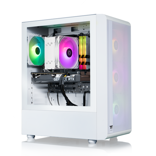 Thermaltake - Quartz i350 R4 Gaming Desktop 14th Gen Intel Core i5-14400F 2023 - 16GB Memory - NVIDIA GeForce RTX 3050 - 1TB NVMe M.2 - White
