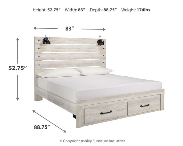 Cambeck - Panel Bed #king #2drawers