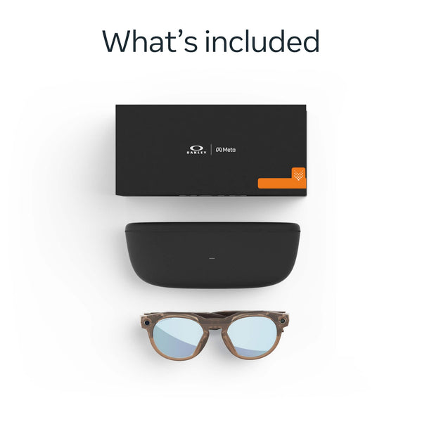 Oakley Meta - HSTN glasses - with Meta AI, Audio, Photo, Video Compatibility - Prizm Deep Water Polarized Lenses - Brown Smoke