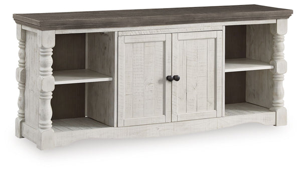 Havalance - Mueble de TV extragrande - 2 puertas - Marrón / Beige