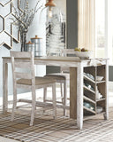 Skempton - Rectangular Counter Table With Storage Set #3pc.table,2barstools