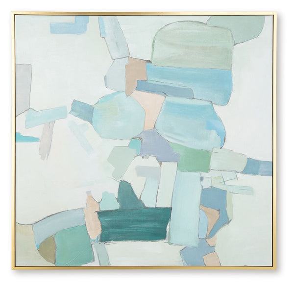 Wynburn - Arte de pared - Blanco / Azul / Verde