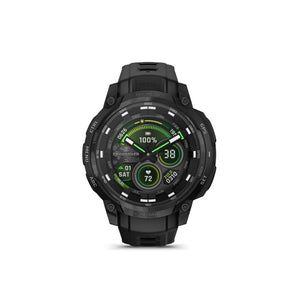 Garmin - Instinct Crossover AMOLED Tactical Edition GPS Smartwatch 47 mm Fiber-reinforced Polymer - Black with black silicone band - (2025)