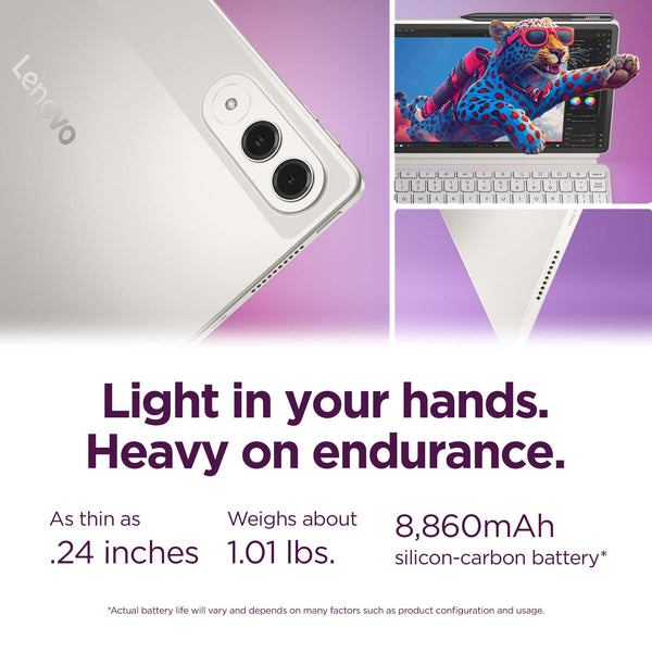 Lenovo - Yoga Tab - 11.1" 3.2K Tablet - 12GB RAM - 256GB UFS - with Keyboard + Pen - Luna Grey