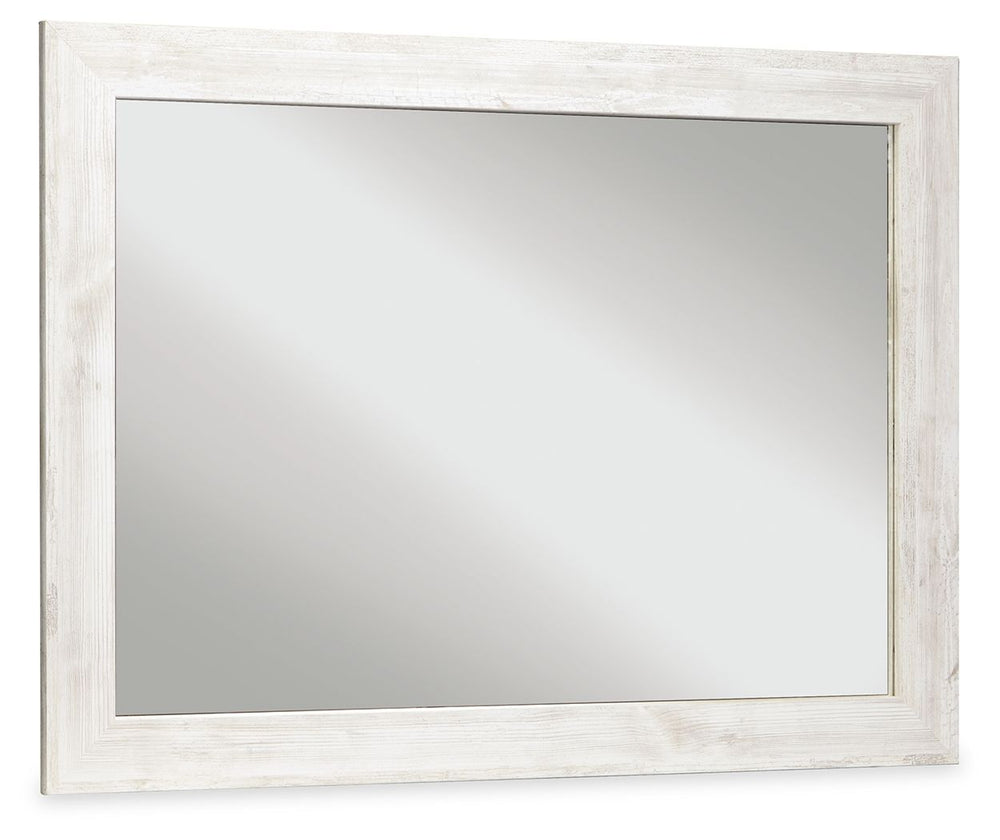 Paxberry - Espejo decorativo para dormitorio - Acabado blanco rústico