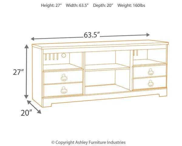 Willowton - TV Stand With Fireplace Option #beige #64''wx20''dx27''h