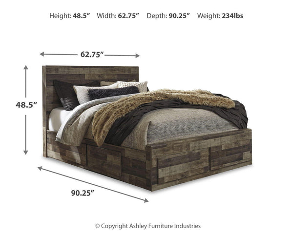 Derekson - Panel Bed #queen #4drawers
