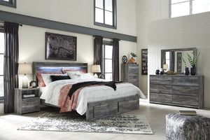 Baystorm - Panel Bedroom Set - Gray #2pc.bed,chest #queen|king #2drawers