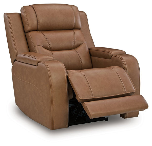 Knightington - Power Recliner With Audio Seating #lightbrown
