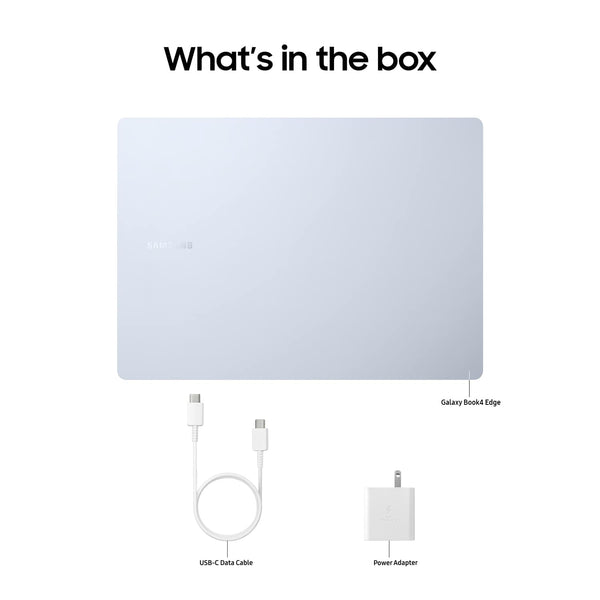 Samsung - Galaxy Book4 Edge - Copilot+ PC - 15.6" LED Laptop - Snapdragon X- 16GB Memory- 512 GB Storage - Sapphire Blue