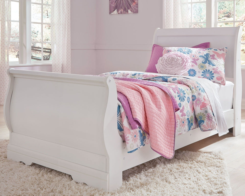 Anarasia - Sleigh Bed #twin