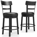 Valebeck - Full Back Swivel Stool #black