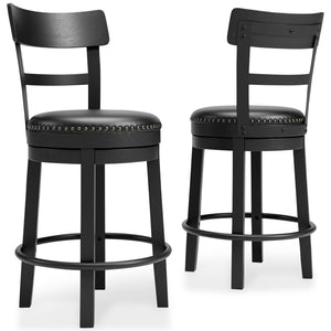 Valebeck - Full Back Swivel Stool #black