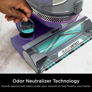 Shark - PowerDetect Upright Vacuum with DuoClean Detect Technology, Self-Cleaning Brushroll, and XL Dustcup - Eggplant
