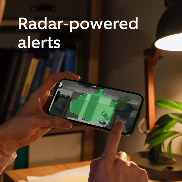 Ring - Outdoor Cam Pro, Retinal 4K for the ultimate wide-angle video, 10x Zoom, Low-Light Sight full-color in near dark - White