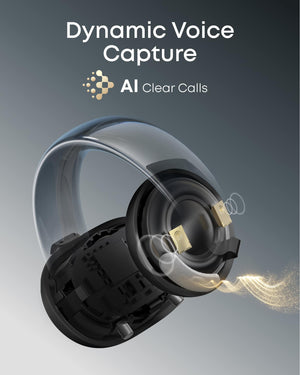 Soundcore - by Anker AeroClip Open-Ear Clip-On Earbud Headphones - Black