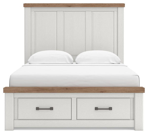 Savonport - Panel Storage Bed #queen #storagefootboardand2underbedstorageunits