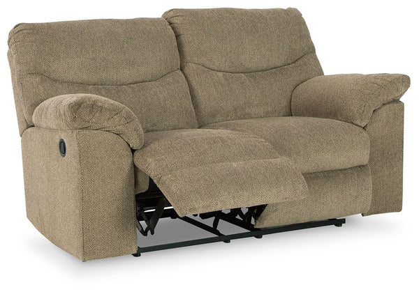 Alphons - Reclining Loveseat #lightbrown