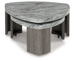 Surmour - Mesa de cóctel apilable - Gris / Marrón