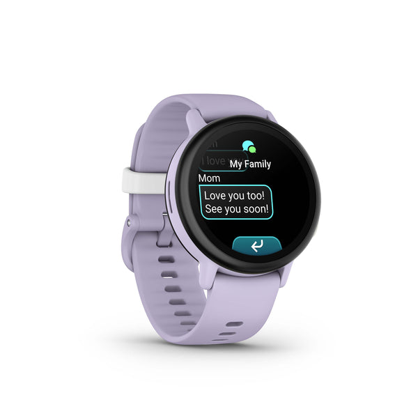 Garmin - Bounce 2 GPS Kids Smartwatch 43mm Fiber-reinforced polymer - Light Purple - (2025)