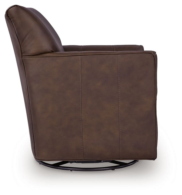 Braydunn - Swivel Glider Accent Chair #darkbrown