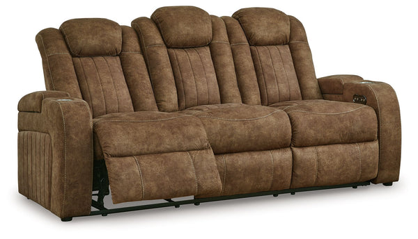 Wolfridge - Juego de 2 piezas - Sofá reclinable eléctrico, sofá biplaza reclinable eléctrico con consola - Brindle