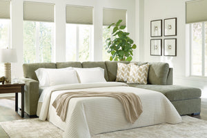 Bridgepoint - Sleeper Sectional #green #2pc.rightarmfacingcornerchaisesleepersectional