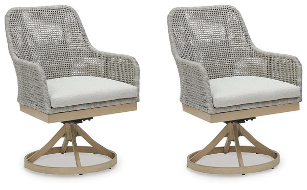 Seton Creek - Silla giratoria con cojín (juego de 2) - Gris