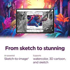 Lenovo - Yoga Tab - 11.1" 3.2K Tablet - 12GB RAM - 256GB UFS - with Keyboard + Pen - Luna Grey