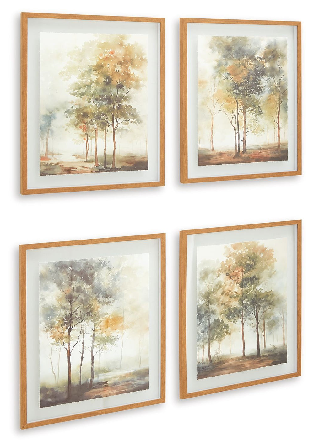 Bryneford - Juego de arte de pared (4 piezas) - Multicolor