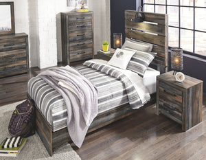 Drystan - Youth Panel Bedroom Set #6pc.bed,dresser,mirror,chest,2nightstands #twin #none