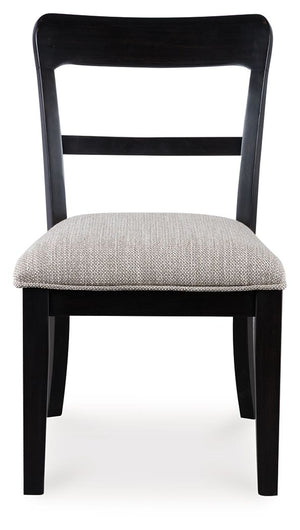 Greddinton - Upholstered Dining Side Chair (Set of 2) #black