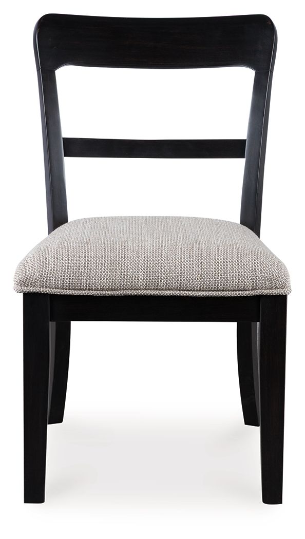 Greddinton - Upholstered Dining Side Chair (Set of 2) #black