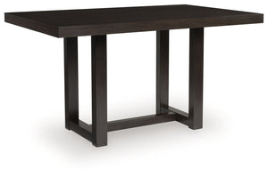Neymorton - Mesa alta de comedor rectangular - Marrón grisáceo oscuro