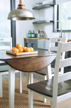Woodanville - Round Dining Table Set #5pc.table,4chairs