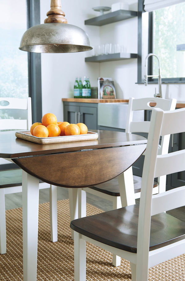 Woodanville - Round Dining Table Set #5pc.table,4chairs